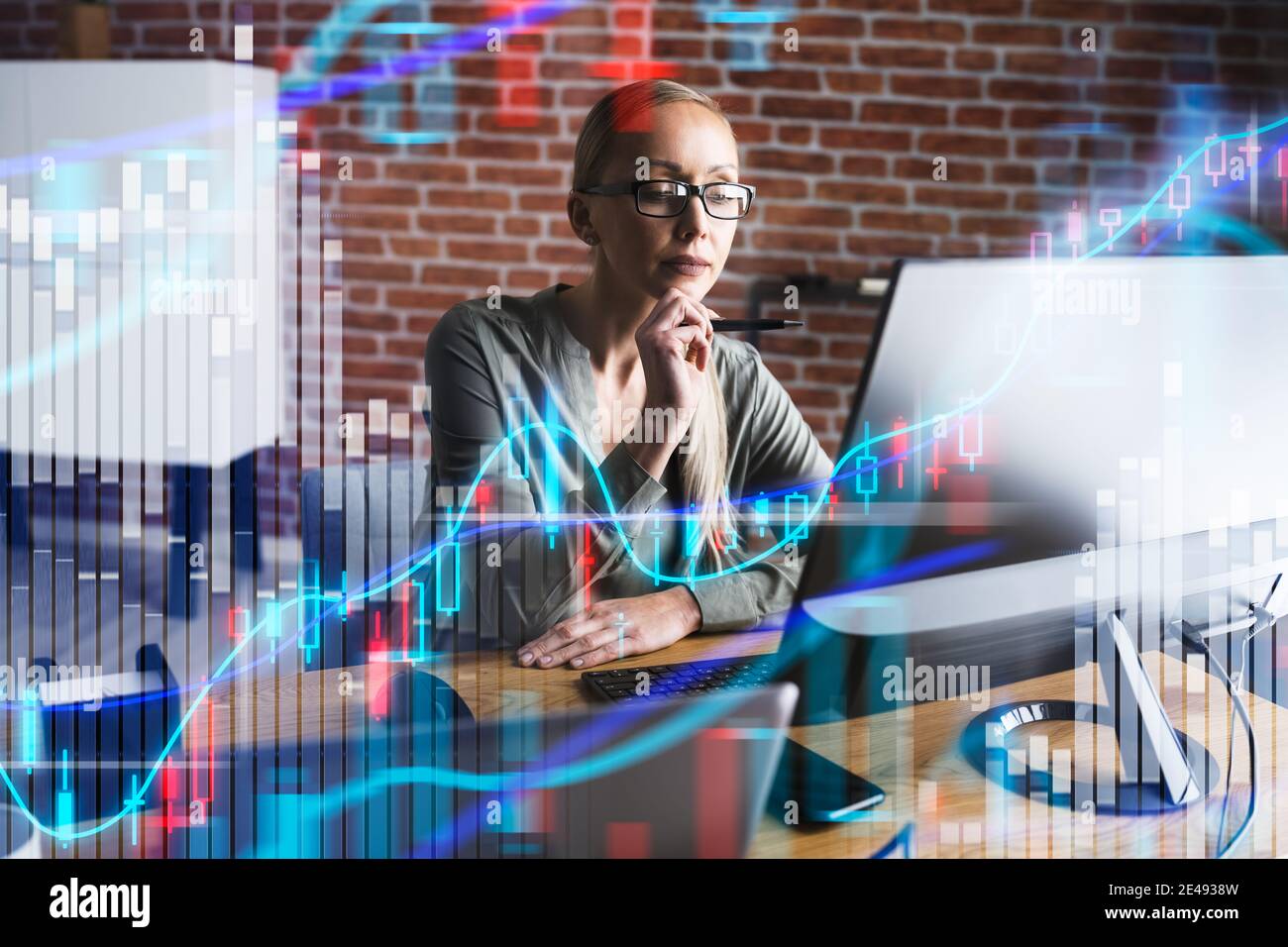 Business Data Analytics Und Digitale Finanztechnologie Stockfoto