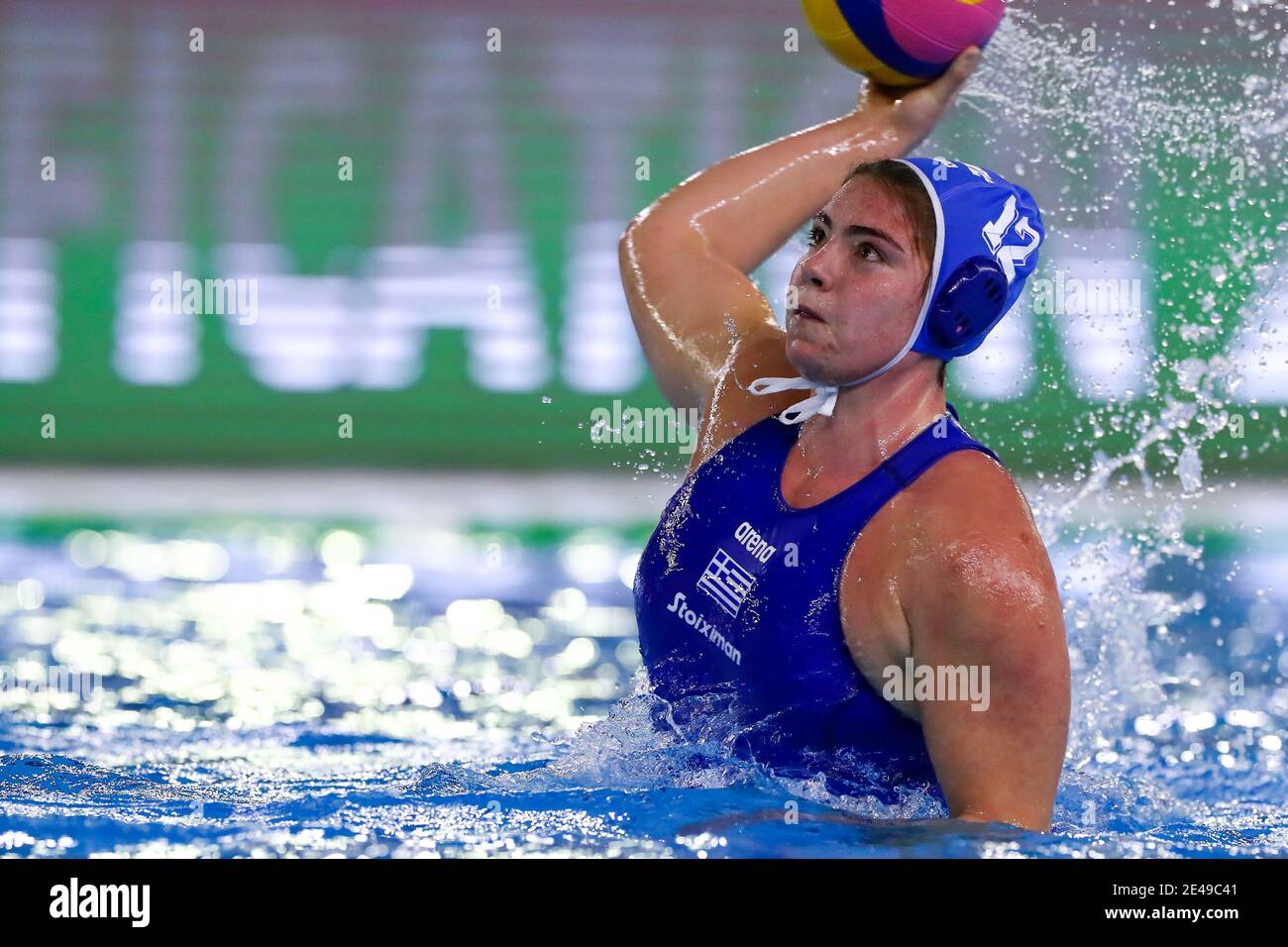 TRIEST, ITALIEN - JANUAR 22: Maria Myriokefalitaki von Griechenland während  des Spiels zwischen der Slowakei und Griechenland bei den Frauen Wasserball  Olympischen Spielen Qualific Stockfotografie - Alamy