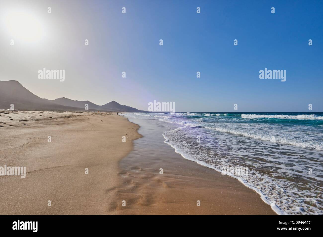 Strand, Playa de Cofete, Fuerteventura, Kanarische Inseln, Spanien, Europa Stockfoto
