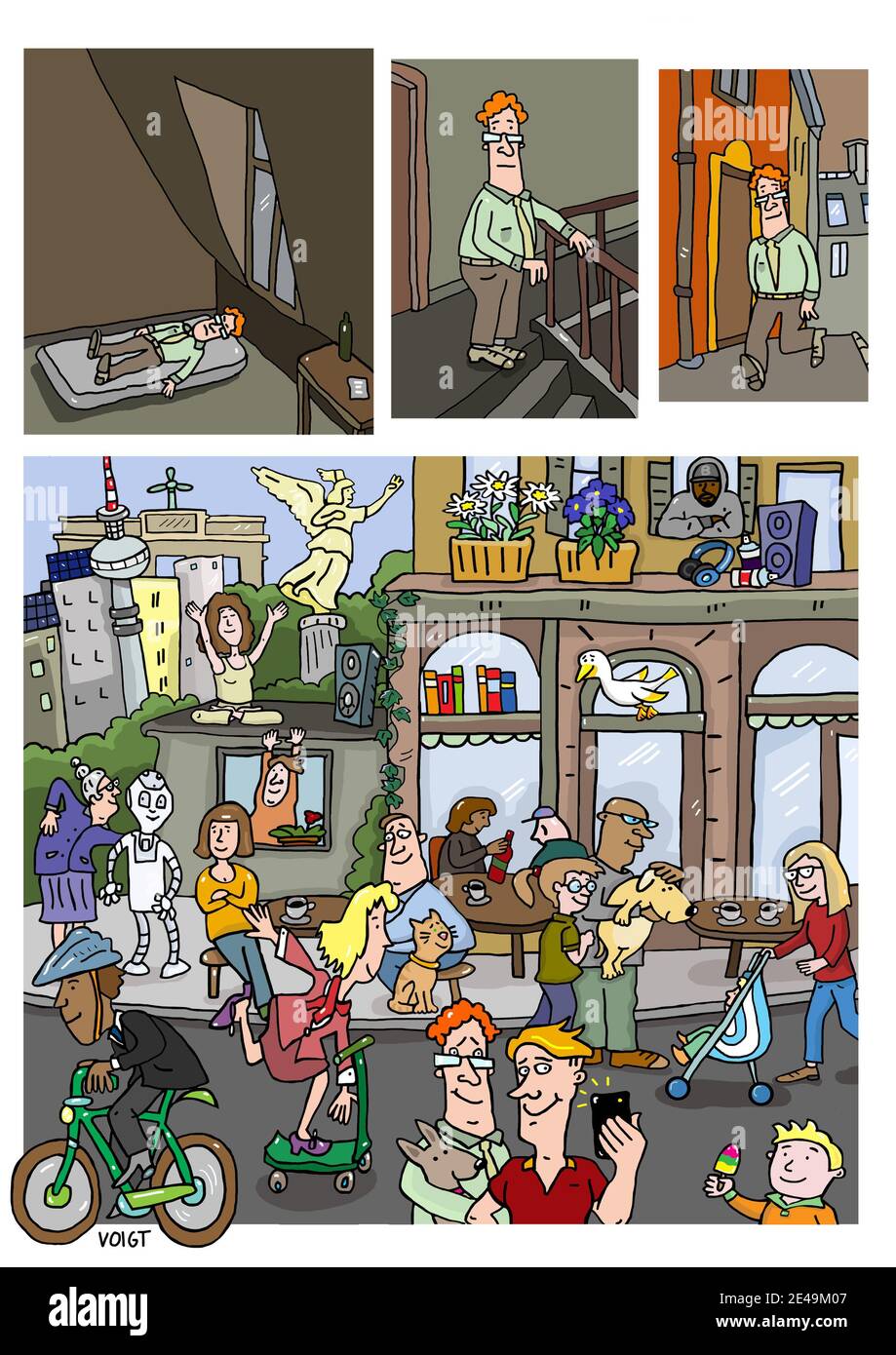 corona, corvid, Straße, leben, Pandemie, Gesellschaft, Geselligkeit, Social distance, träum, Nähe, Cafe, soziales, Freundschaft, Stockfoto