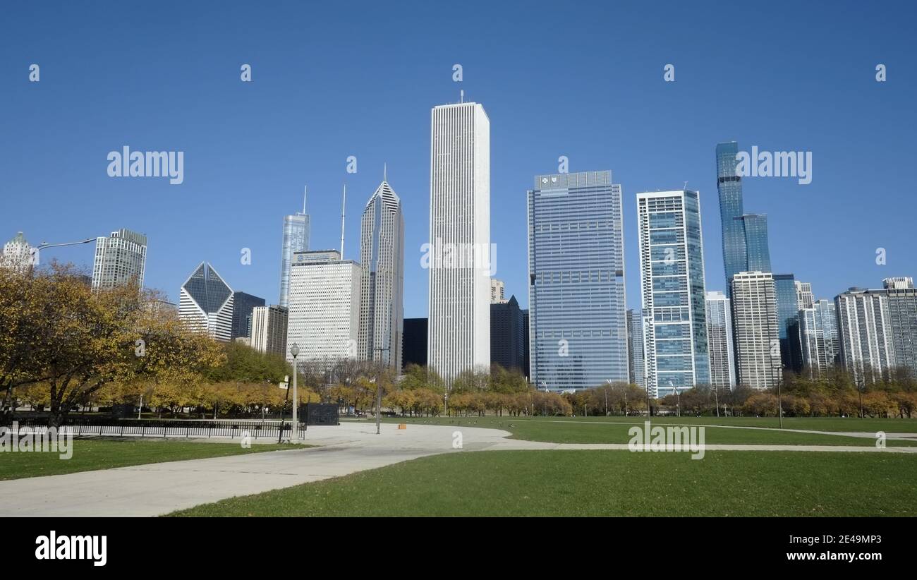 Bürotürme in der Innenstadt von Chicago Stockfoto