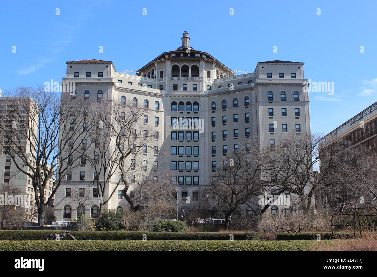 Terence Cardinal Cooke Health Care Center, ehemaliges Flower Fifth Avenue Hospital, New York Stockfoto