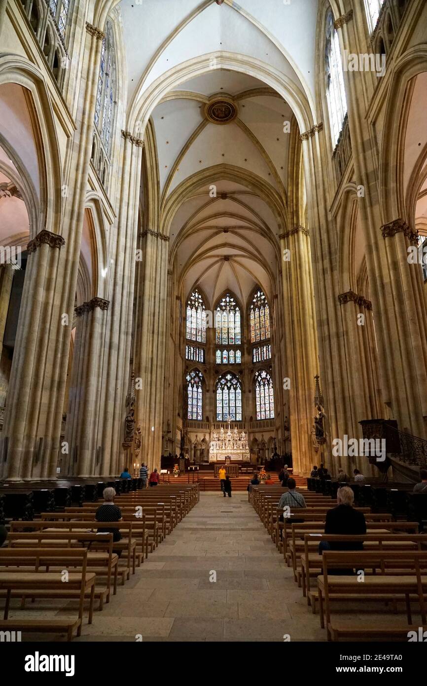 Deutschland, Bayern, Oberpfalz, Regensburg, Dom, innen Stockfoto