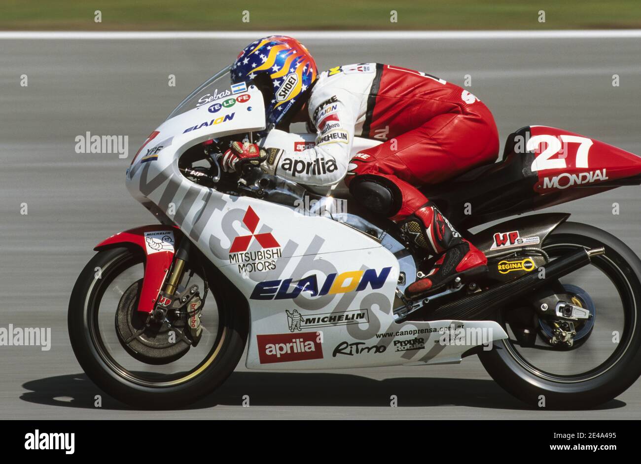 Sebastian Porto (ARG), Aprilia, Italien GP Moto 250, Imola 1998 Stockfoto