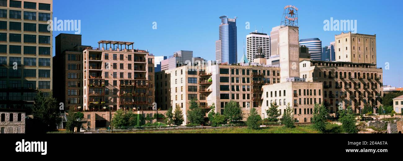 Wolkenkratzer in einer Stadt, Minneapolis, Minnesota, USA Stockfoto