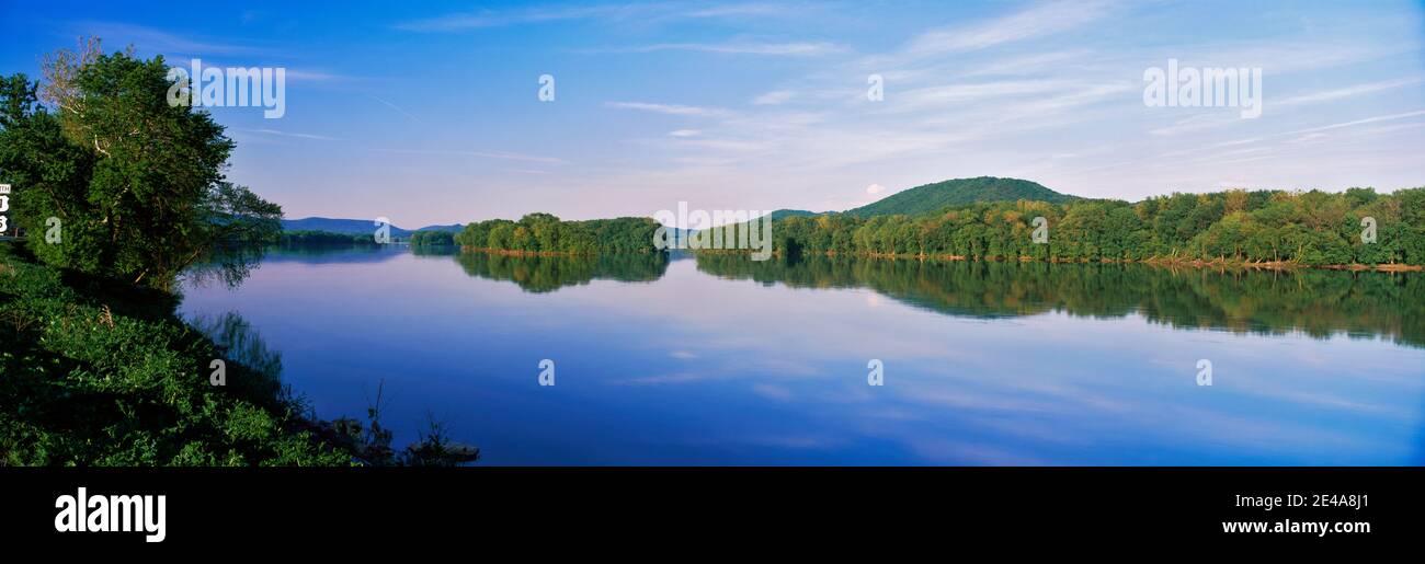 Blick auf den Susquehanna River, Harrisburg, Pennsylvania, USA Stockfoto