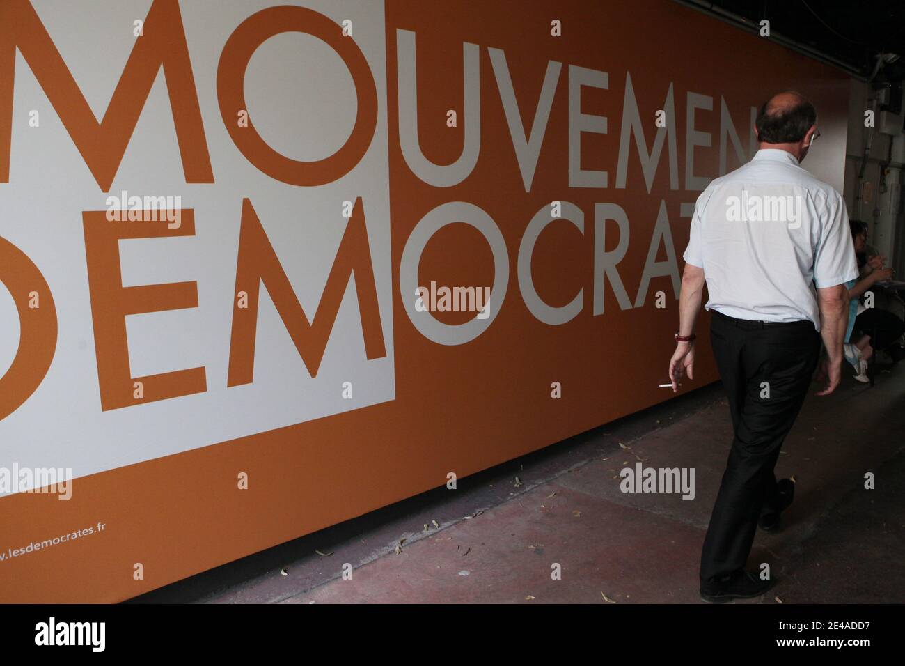Le Mouvement democrate de Francois Bayrou s'est reuni au Belagerung du MODEM, rue de l'Universite, le samedi 4 juillet a Paris, Frankreich. Foto von Stephane Lemouton/ABACAPRESS.COM Stockfoto
