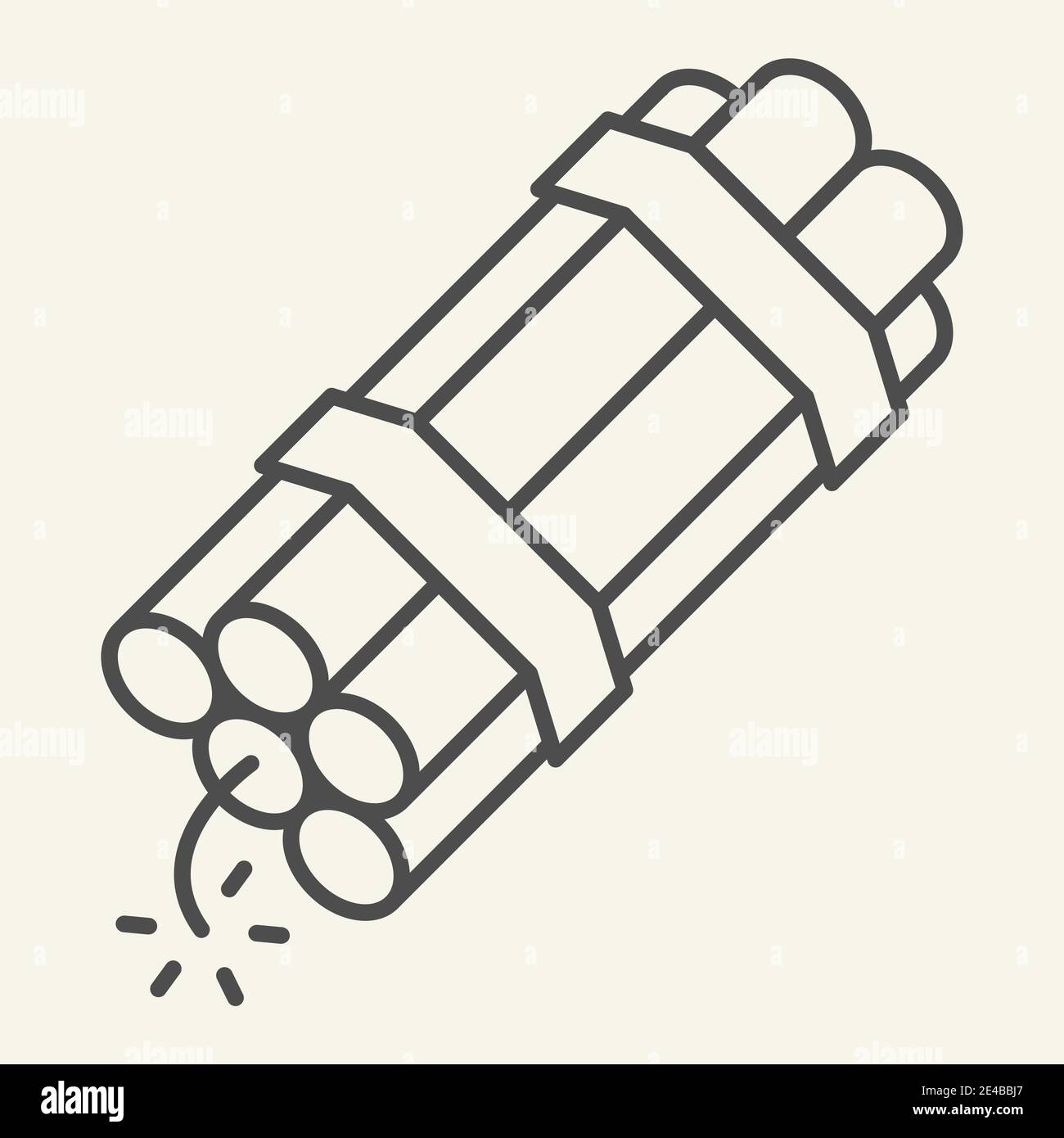 Countdown Bombe dünne Linie Symbol. Dynamit Vektor-Illustration isoliert auf weiß. Explosion Outline Stil Design, für Web und App entwickelt. Eps 10. Stock Vektor