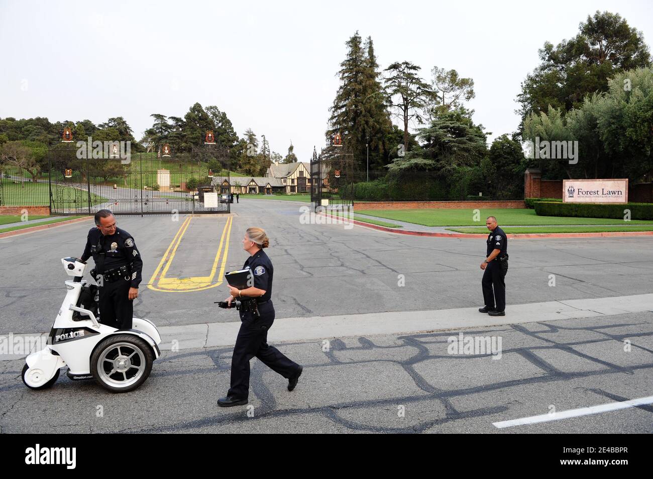 Michael Jackson Beerdigung auf dem Forest Lawn Cemetery in Glendale statt. Los Angeles, 3. September 2009. Foto von Lionel Hahn/ABACAPRESS.COM (im Bild: ) Stockfoto