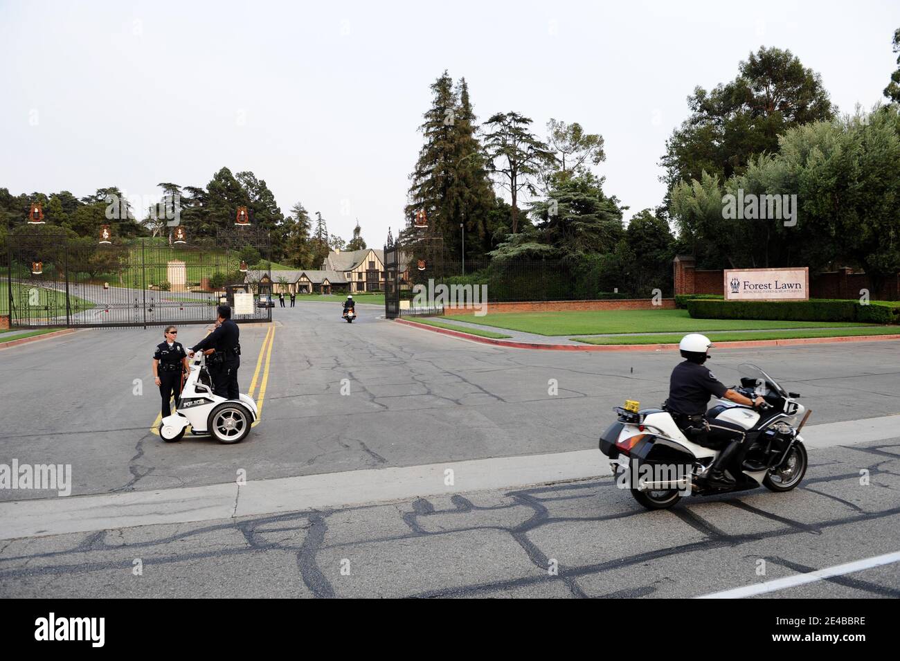 Michael Jackson Beerdigung auf dem Forest Lawn Cemetery in Glendale statt. Los Angeles, 3. September 2009. Foto von Lionel Hahn/ABACAPRESS.COM (im Bild: ) Stockfoto