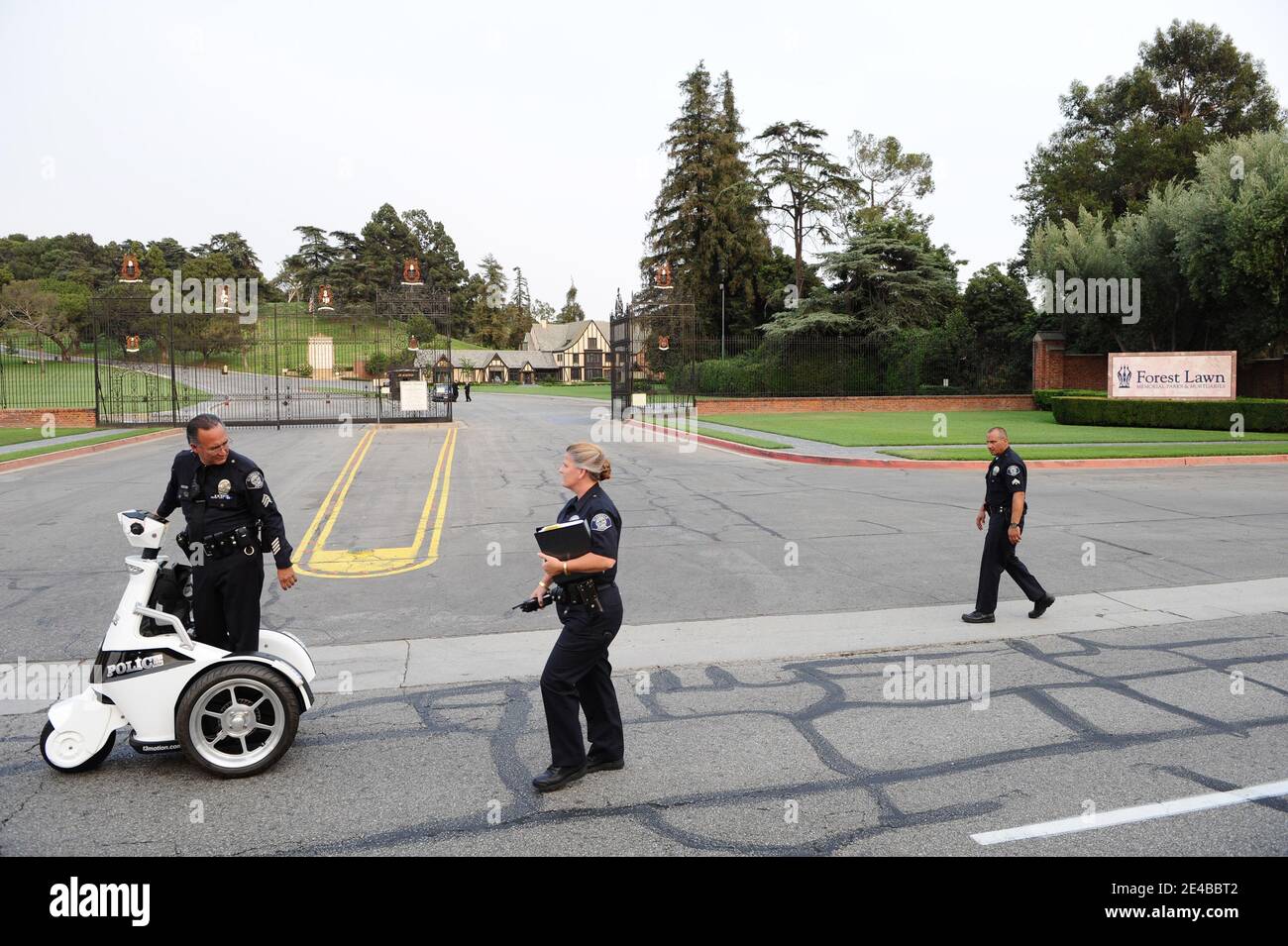 Michael Jackson Beerdigung auf dem Forest Lawn Cemetery in Glendale statt. Los Angeles, 3. September 2009. Foto von Lionel Hahn/ABACAPRESS.COM (im Bild: ) Stockfoto