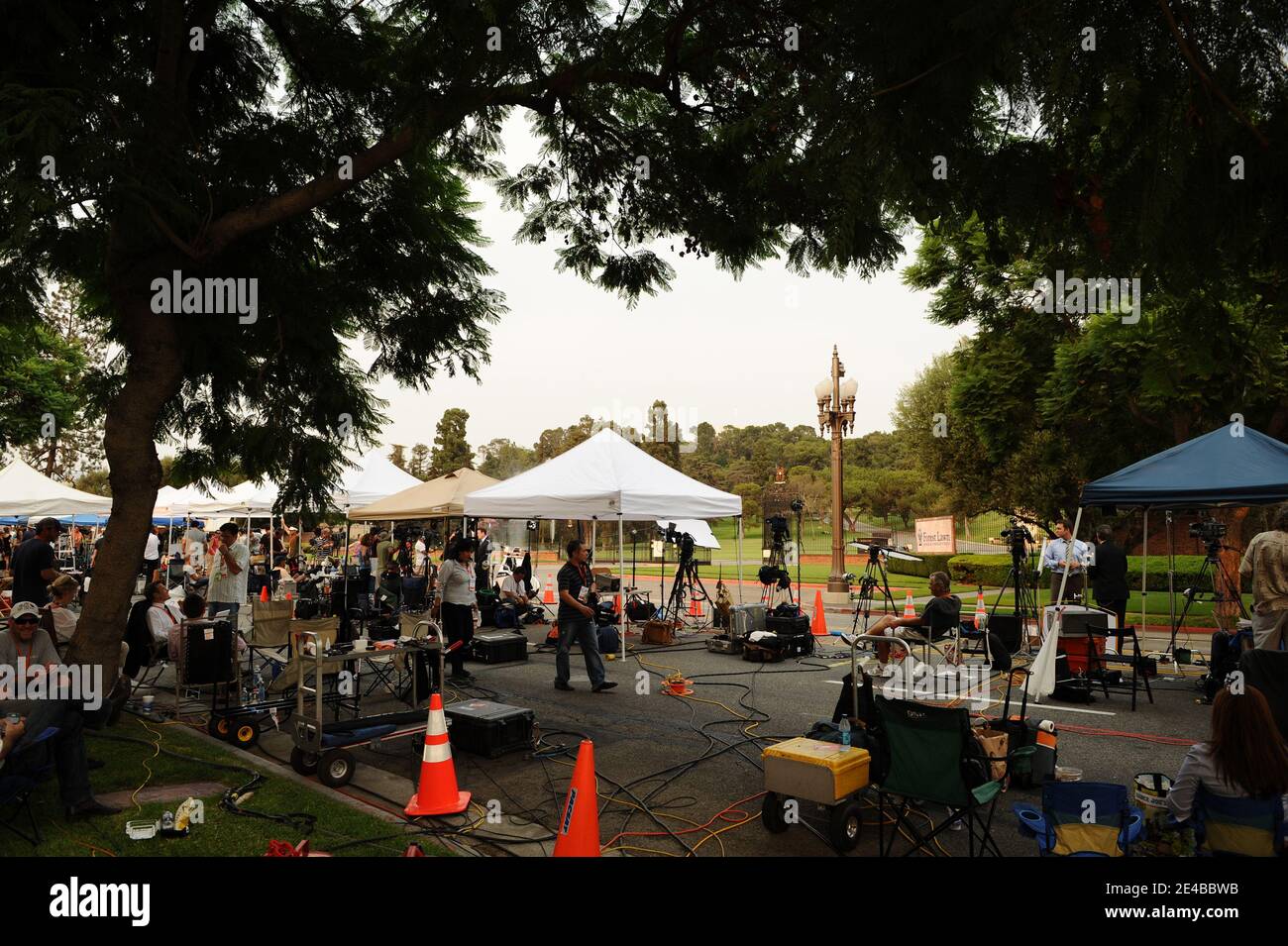 Michael Jackson Beerdigung auf dem Forest Lawn Cemetery in Glendale statt. Los Angeles, 3. September 2009. Foto von Lionel Hahn/ABACAPRESS.COM (im Bild: ) Stockfoto