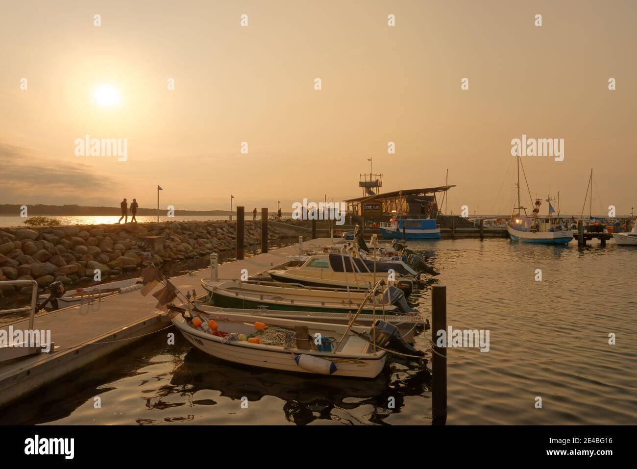 Hafen von Glowe, Glowe, Halbinsel Jasmund, Insel Rügen, Mecklenburg-Vorpommern, Deutschland Stockfoto