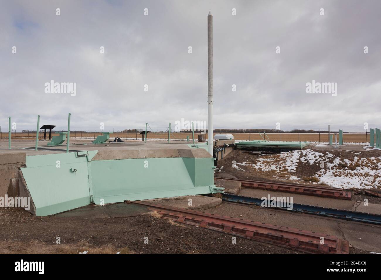 ICBM Raketenstartanlage Silo, Ronald Reagan Minuteman Missile State Historic Site, Cooperstown, Griggs County, North Dakota, USA Stockfoto