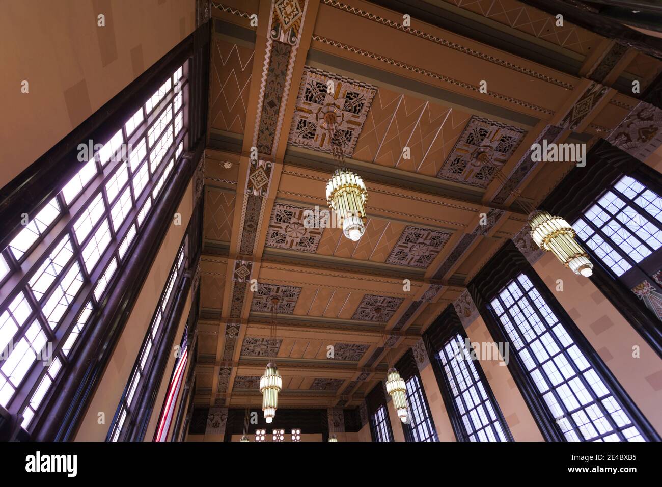 Interieur des Durham Museum, Omaha, Douglas County, Nebraska, USA Stockfoto