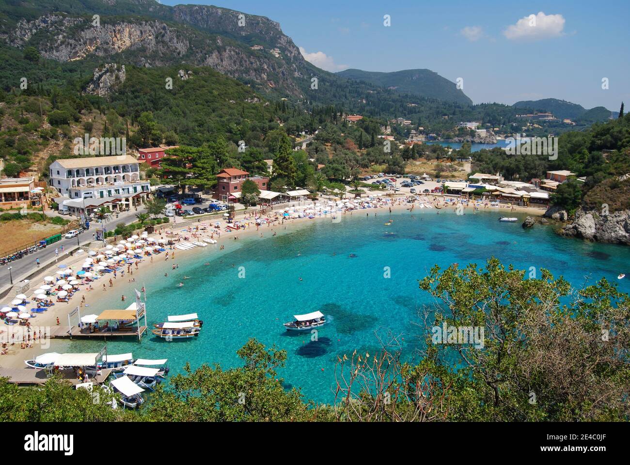 Paleokastritsa Resort, Kerkyra, Korfu, Ionische Inseln, Griechenland Stockfoto