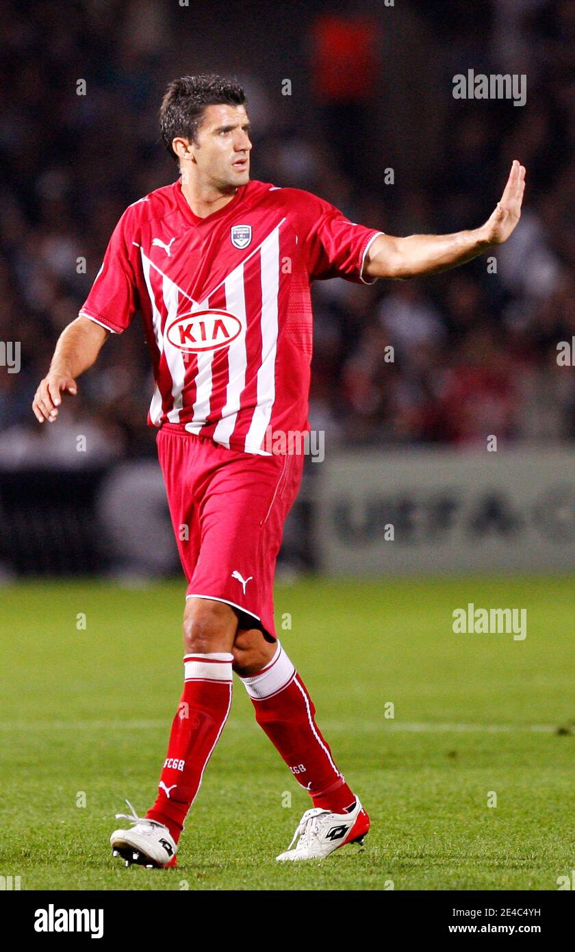 Bordeaux's Fernando Menegazzo während des UEFA Champions League Fußballspiels, Girondins de Bodeaux gegen Maccabi Haifa im Chaban-delmas Stadion in Bordeaux, Frankreich am 30. September 2009. Bordeaux gewann 1:0. Foto von Patrick Bernard/Cameleon/ABACAPRESS.COM Stockfoto