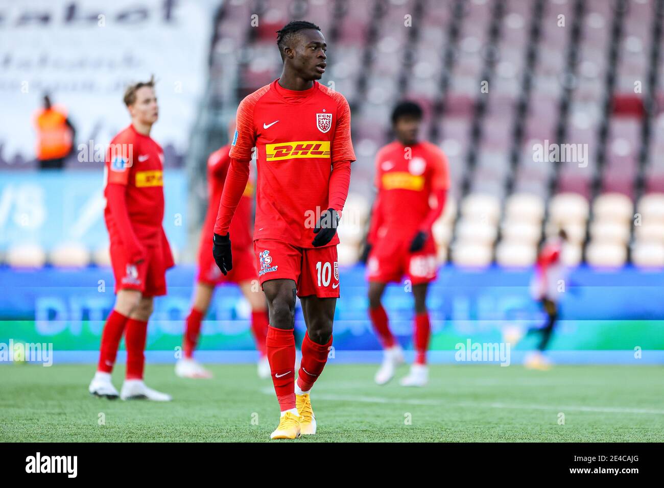 Farum, Dänemark. Januar 2021. Kamal-Deen Sulemana (10) des FC Nordsjaelland beim Testspiel zwischen FC Nordsjaelland und Viborg FF in Right to Dream Park, Farum. (Foto Kredit: Gonzales Foto/Alamy Live News Stockfoto