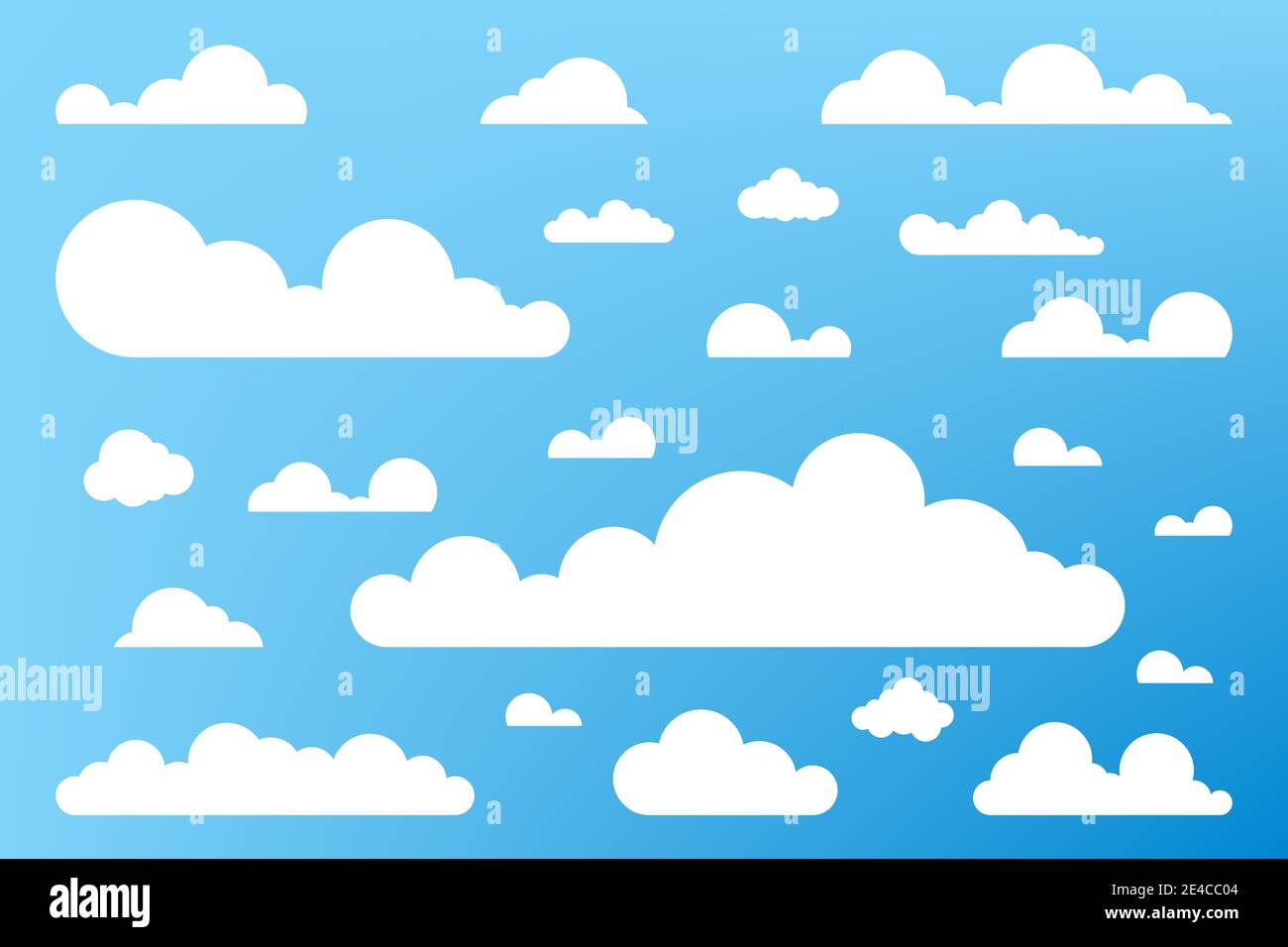 Cloud-Symbol, Wolkenform. Verschiedene Wolken. Sammlung von Wolke Symbol, Form, Label, Symbol. Vektor des Grafikelements. Vektor-Design-Element für lo Stock Vektor