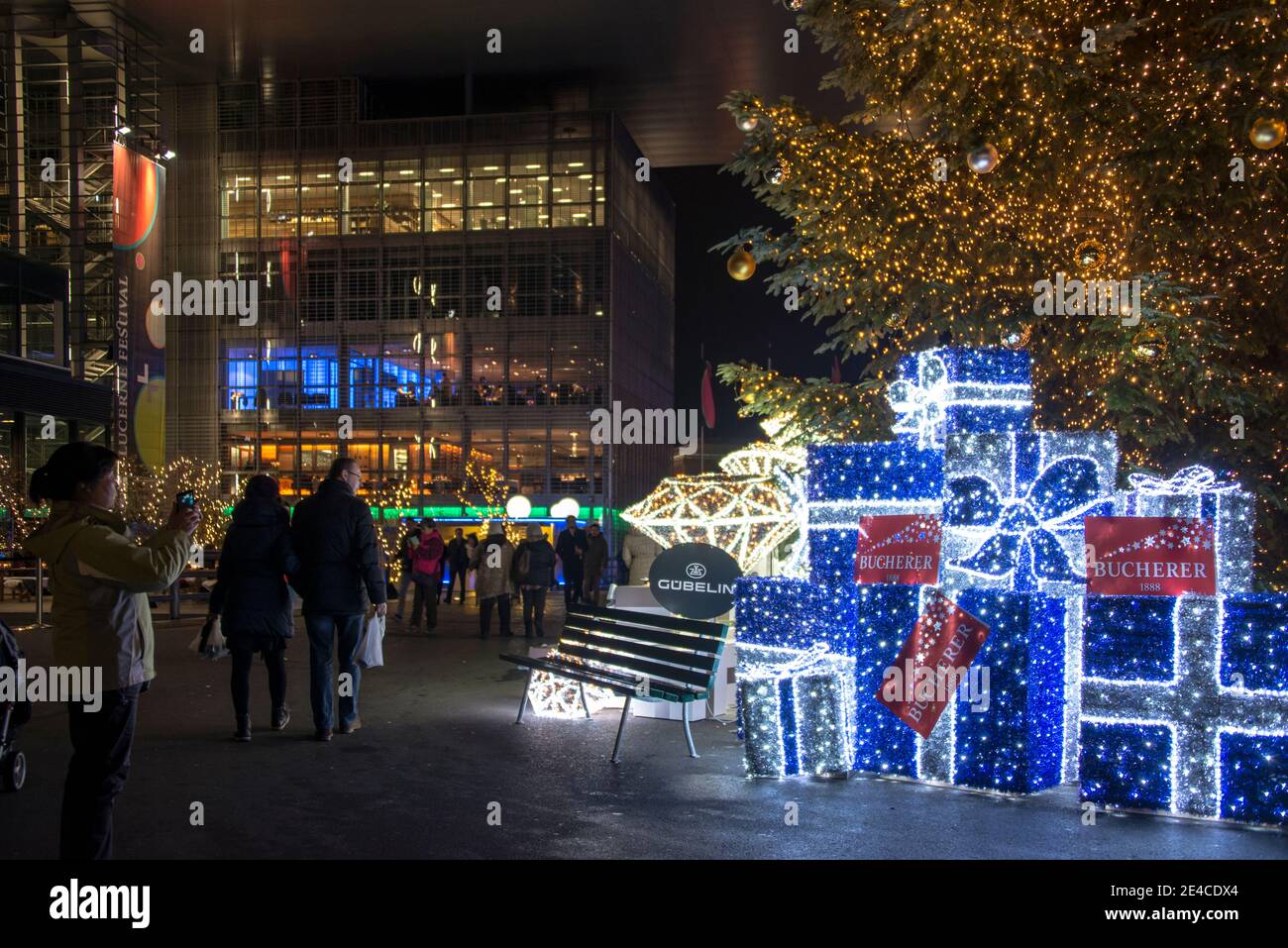 Pre-Christmas Luzern, Pakete Stockfoto