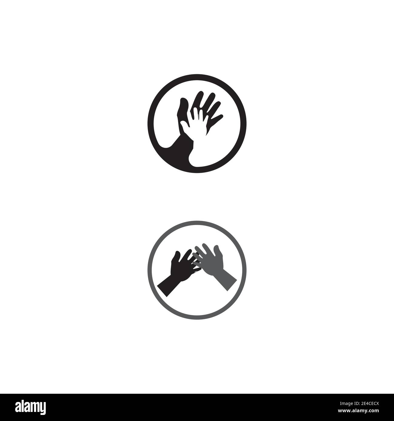 Hand Wave Logo Vorlage Vektor Symbol Natur Stock Vektor