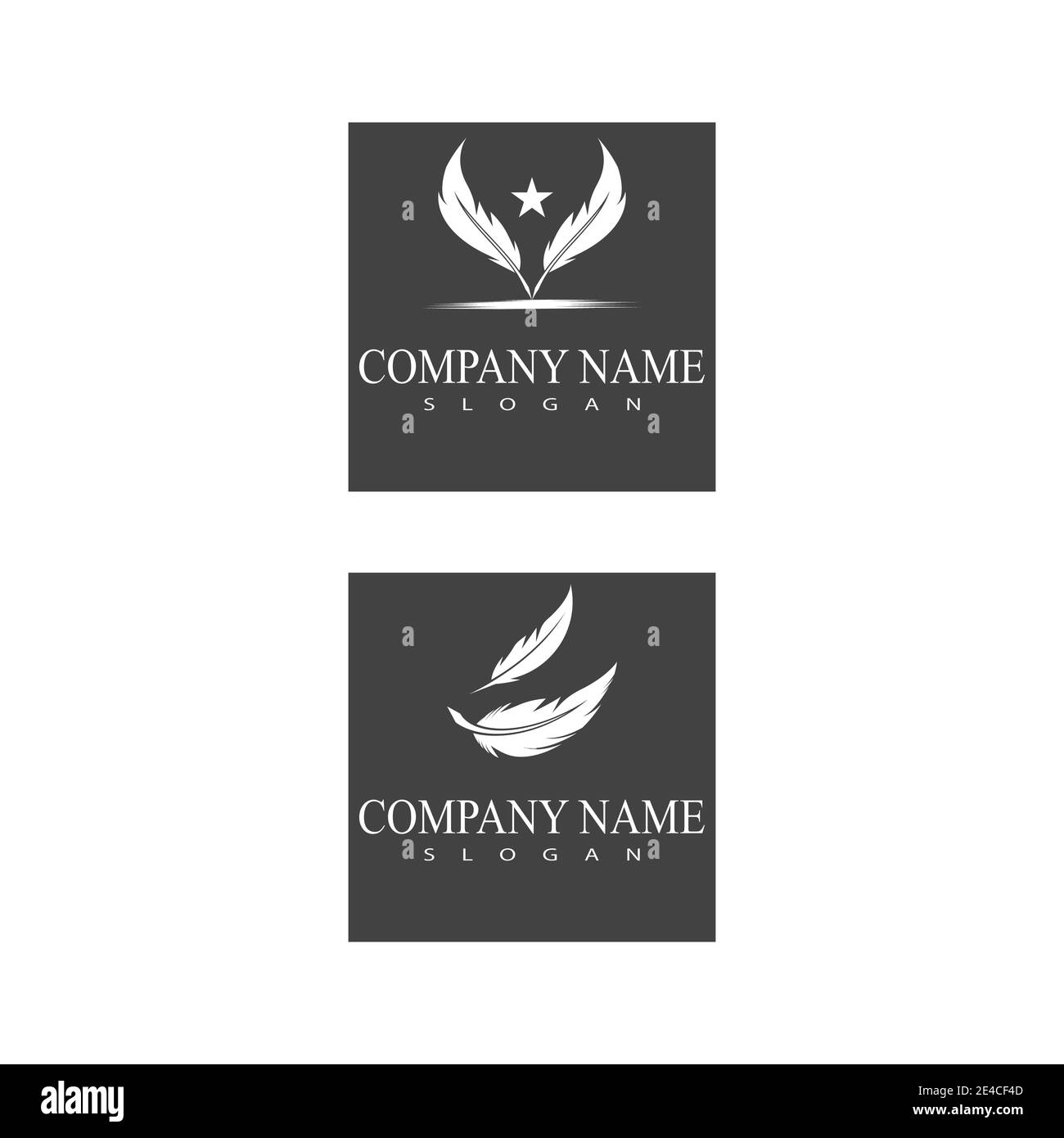 Federn Logo Vorlage Vektor Symbol Natur Stock Vektor