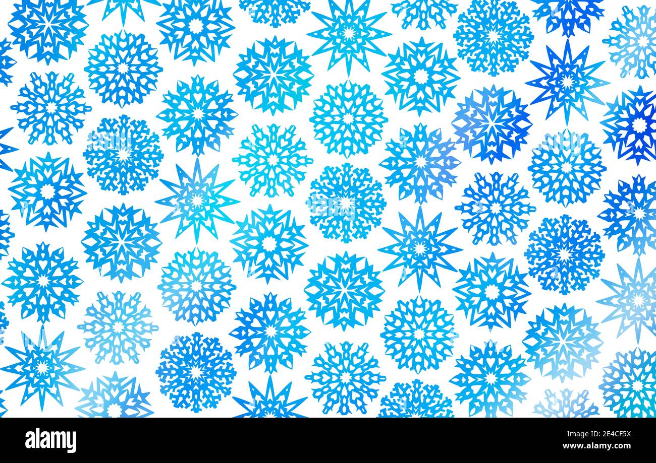 Verschiedene Schneeflocken als Papierschnitt Stockfoto