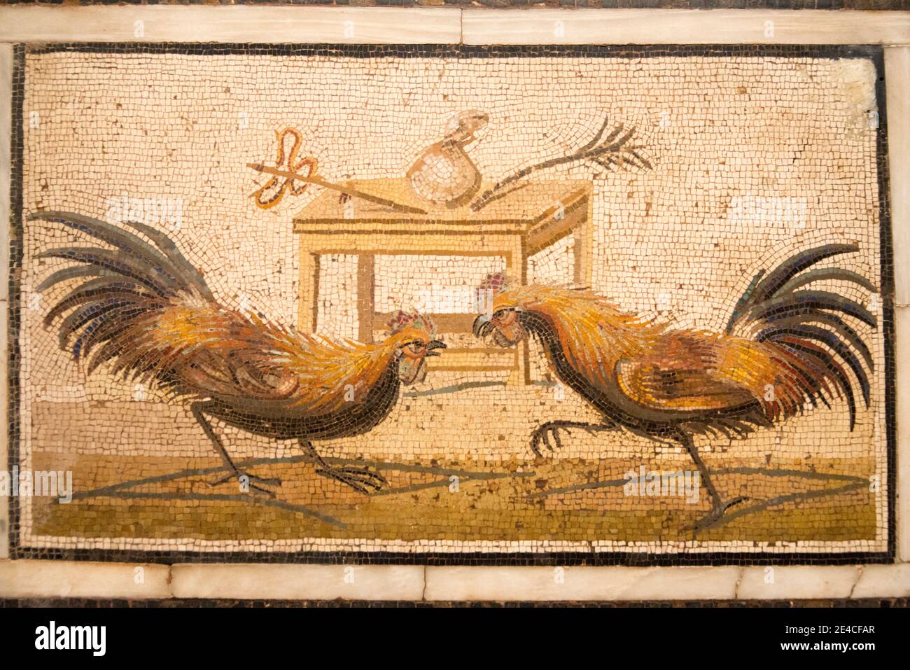 Mosaik von Pompeji im Museum in Neapel Stockfoto