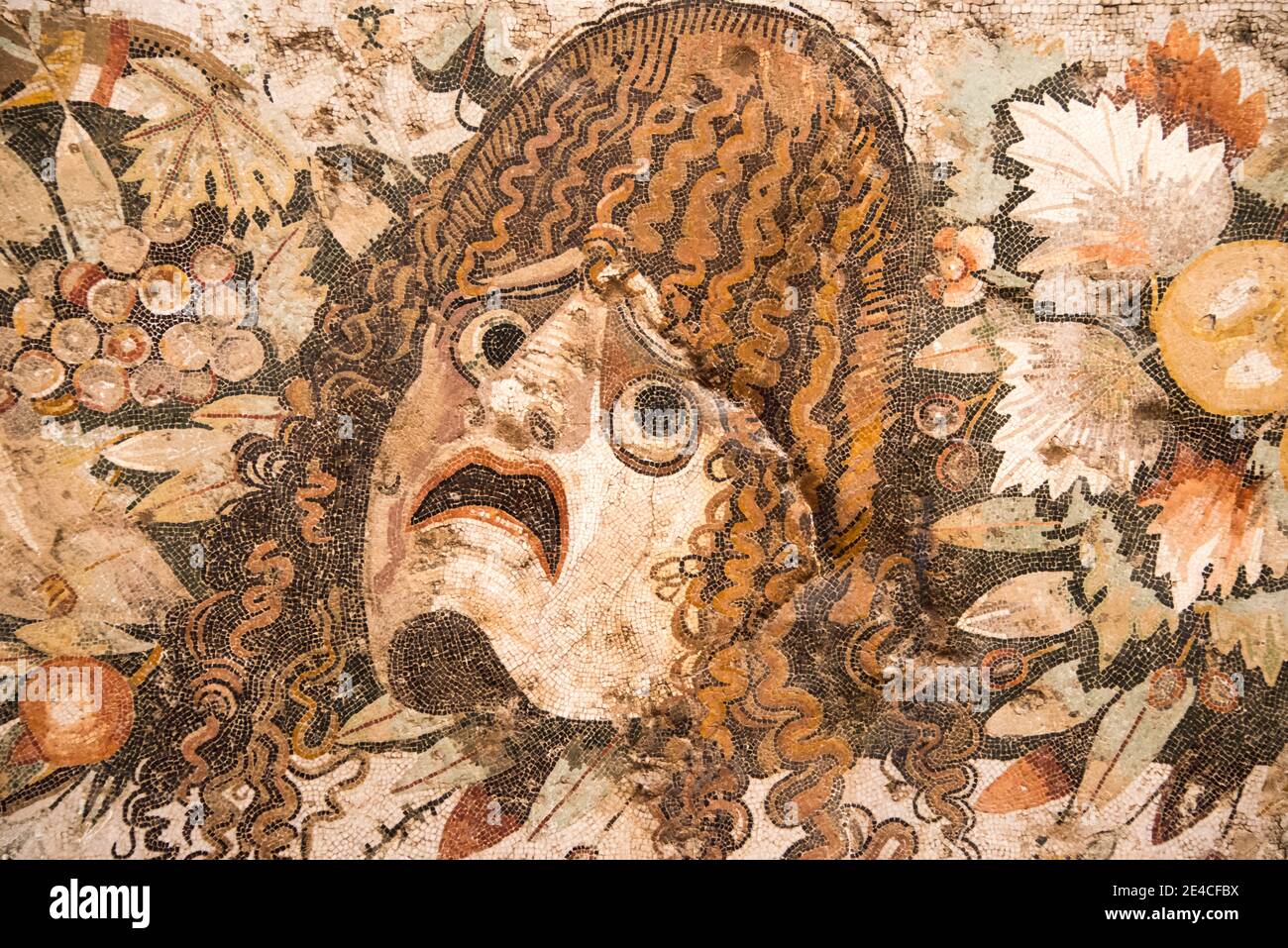 Mosaik von Pompeji im Museum in Neapel Stockfoto