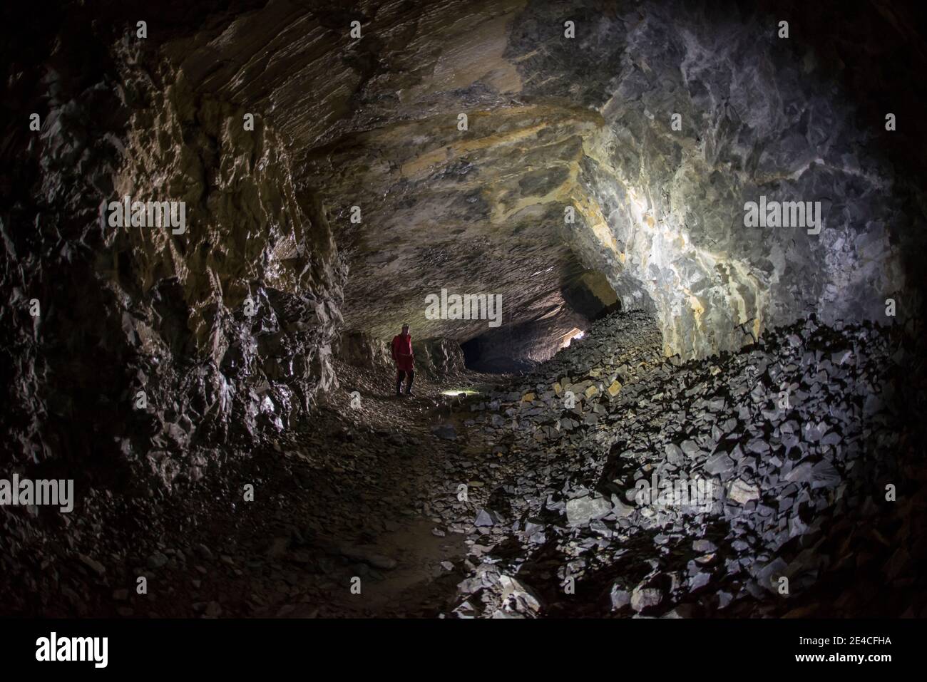 Calcit Mine, unterirdischer Bergbau Stockfoto