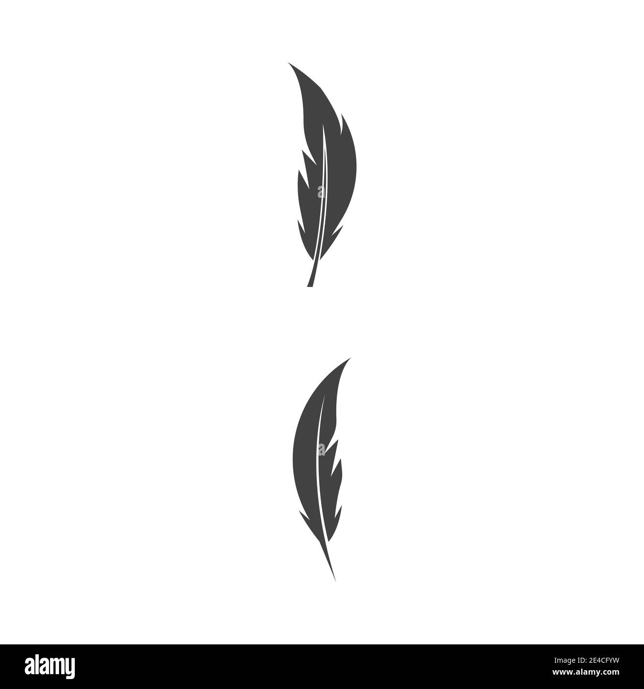 Federn Logo Vorlage Vektor Symbol Natur Stock Vektor