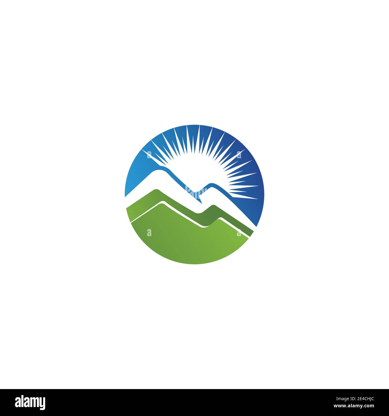 Berg Symbol Logo Template Vector Illustration Design Stock Vektor