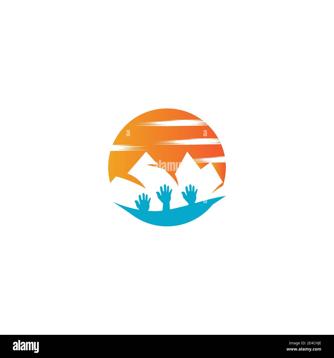 Berg Symbol Logo Template Vector Illustration Design Stock Vektor