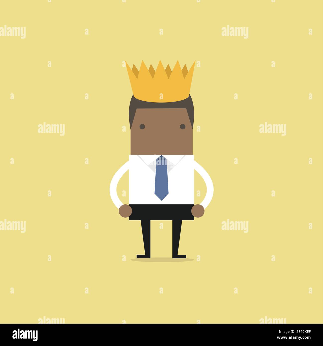Afrikanischen Geschäftsmann eine Krone trägt. Stock Vektor