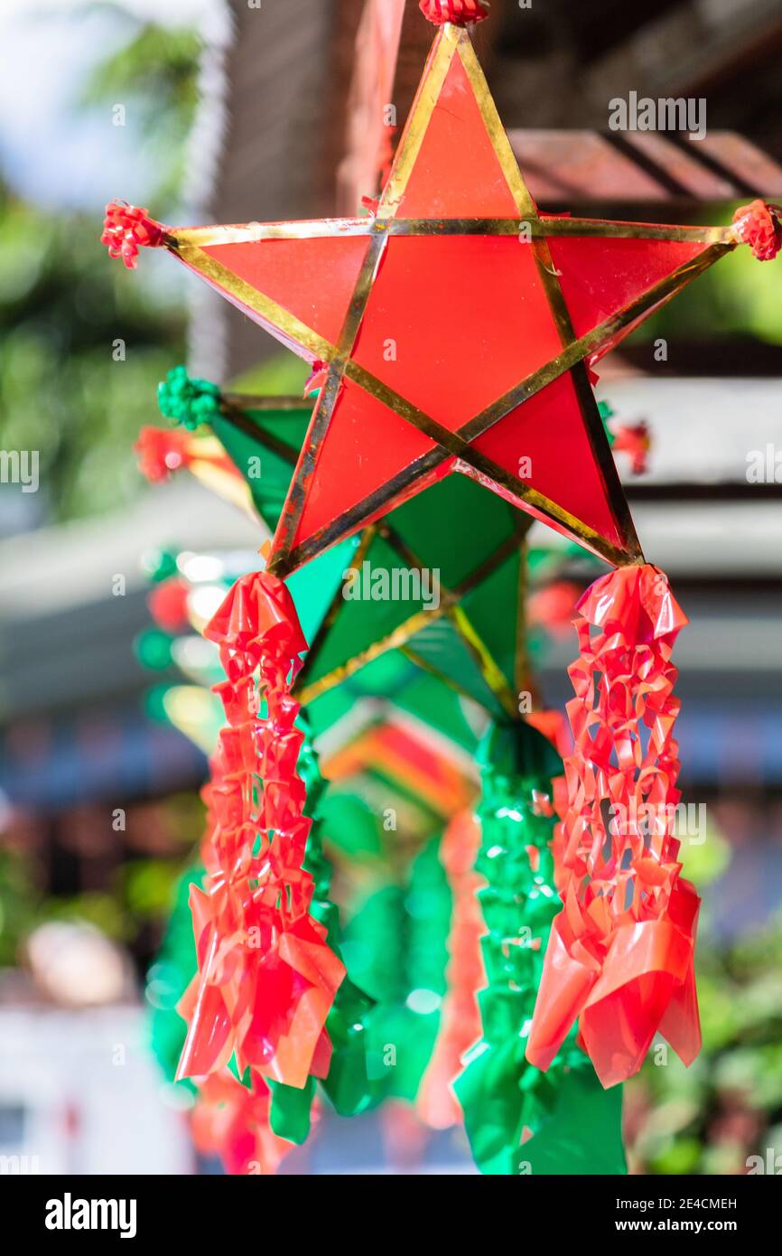 Eine traditionelle Weihnachtslaterne auf den Philippinen genannt ein Parol Stockfoto