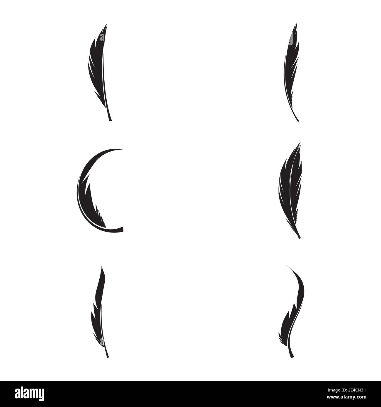 Federn Logo Vorlage Vektor Symbol Natur Stock Vektor