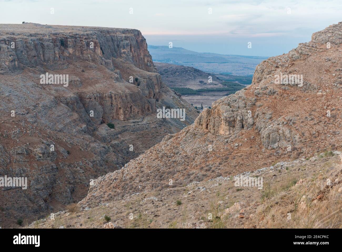 Naher Osten, Israel, Galiläa, See von Galiläa, Berg Arbel Stockfoto