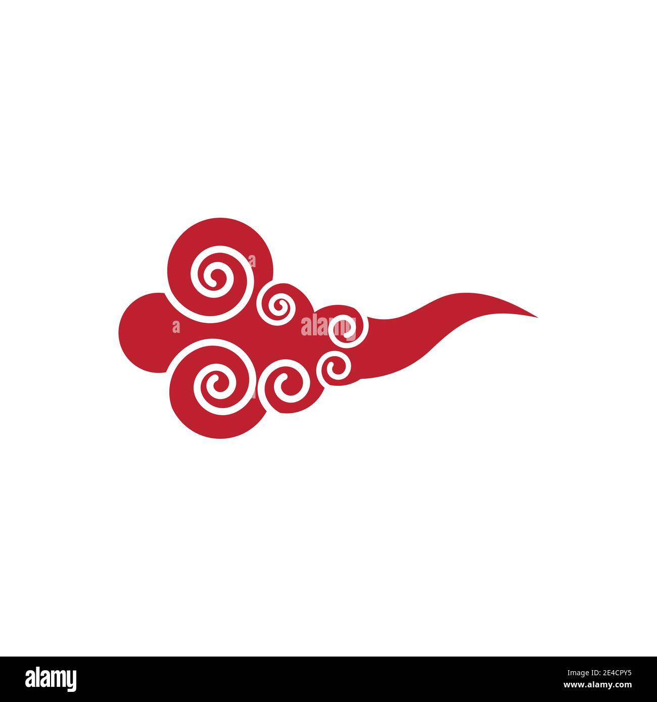 Chinesische Wolken Logo Vorlage Vektor Symbol Natur Stock Vektor
