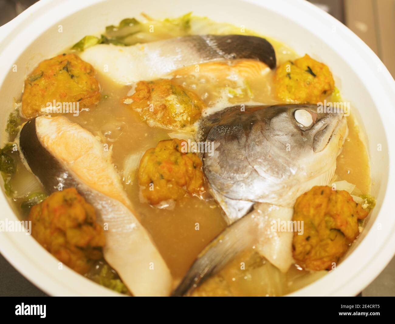 Japanischer Fisch Hot-Pot genannt Nabe. Stockfoto