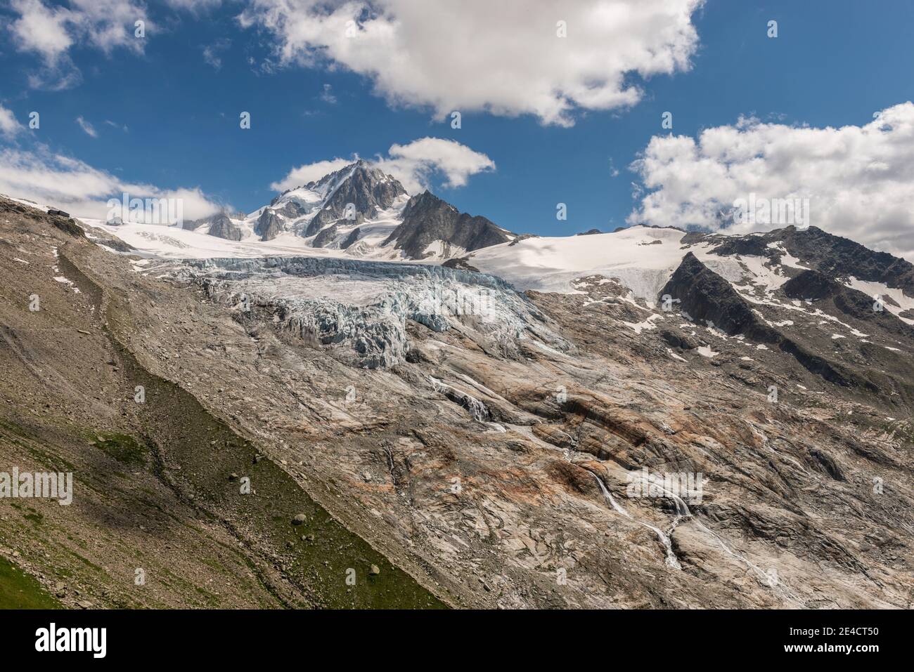 Europa, Frankreich, Haute Savoie, Chamonix, Glacier Melt, Glacier du Tour Stockfoto