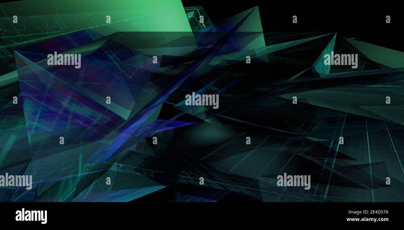 Kreative digitale Hintergrund mit Blau und Schwarz Thema Stockfoto