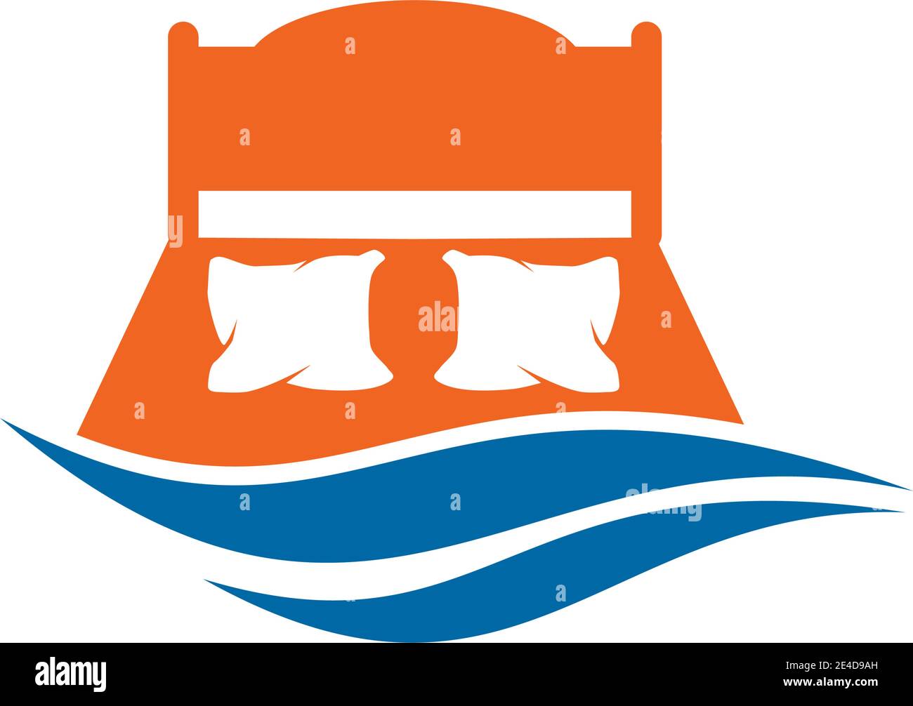 Bett Logo Symbol Design Vektor Vorlage Stock Vektor