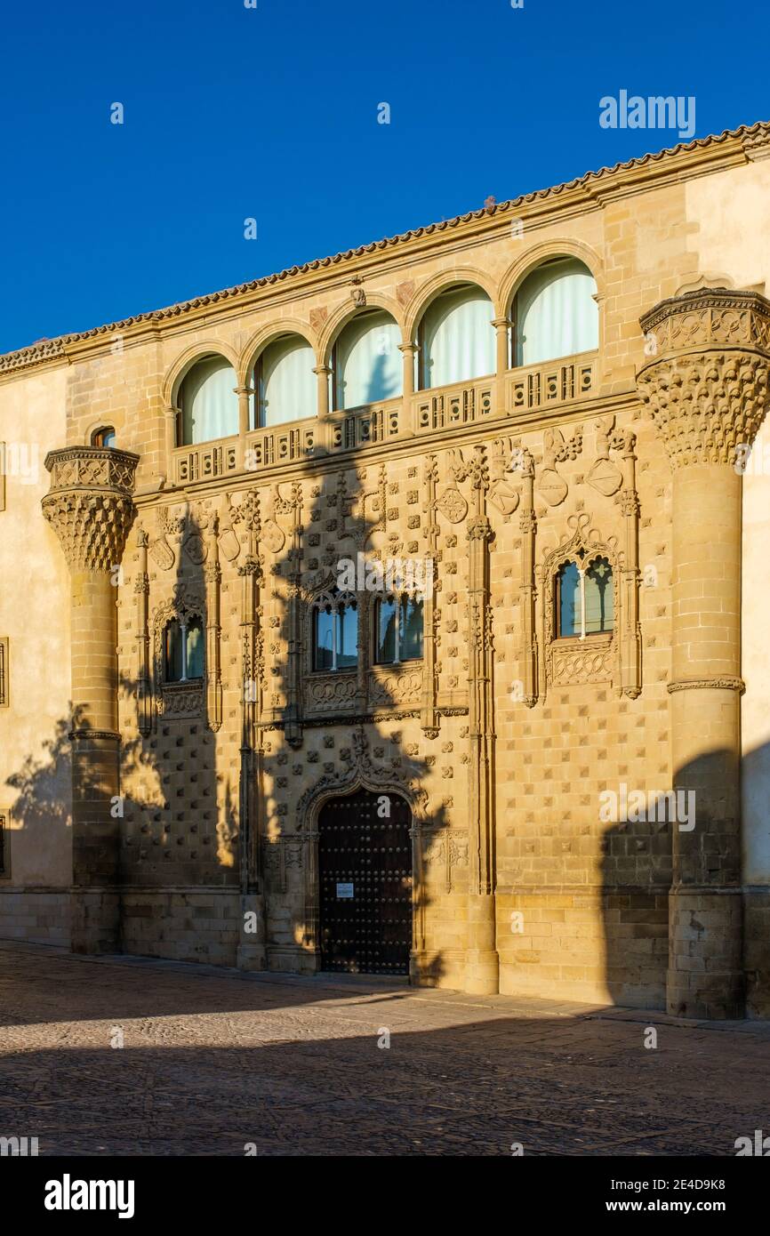 Jabalquinto Palast, Antonio Machado Andalusische Internationale Universität. Baeza, UNESCO-Weltkulturerbe. Provinz Jaen, Andalusien, Südspanien E Stockfoto