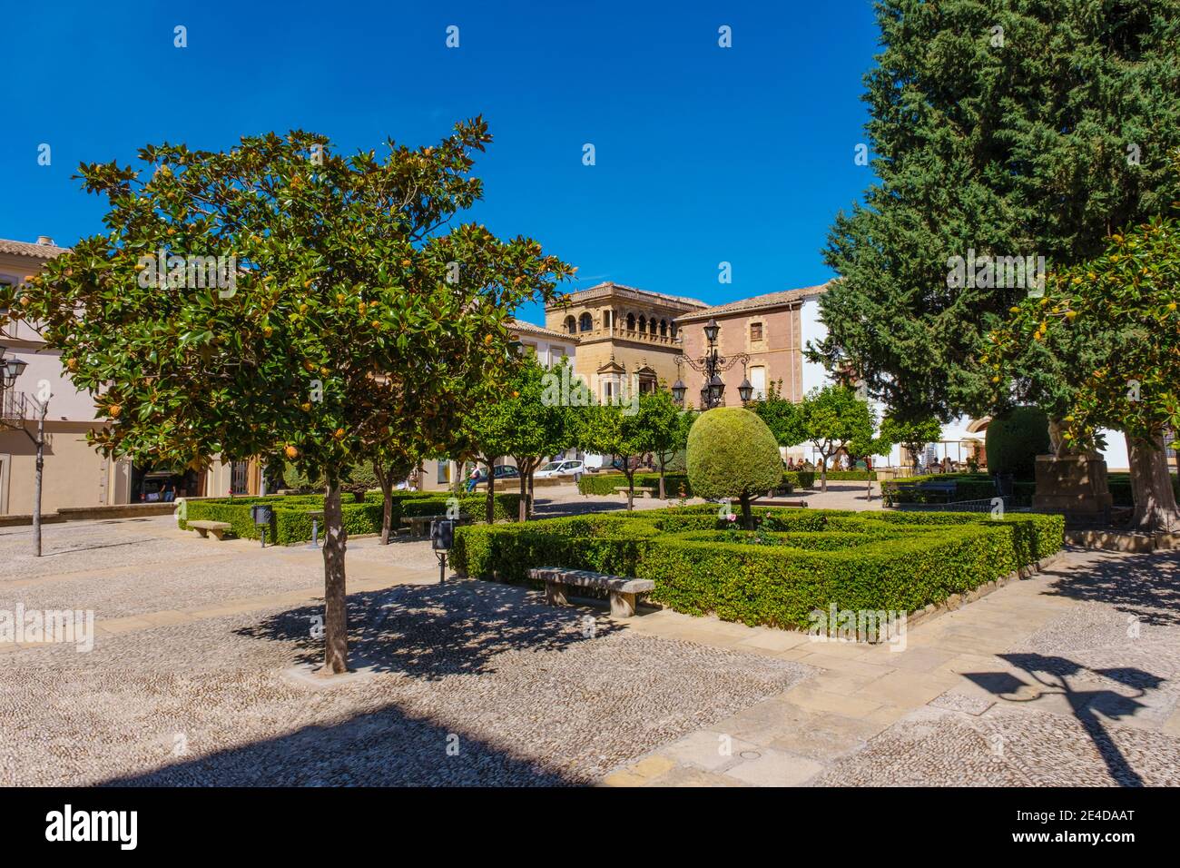 Rathausplatz von Ubeda, UNESCO-Weltkulturerbe. Jaen Provinz, Andalusien, Südspanien Europa Stockfoto