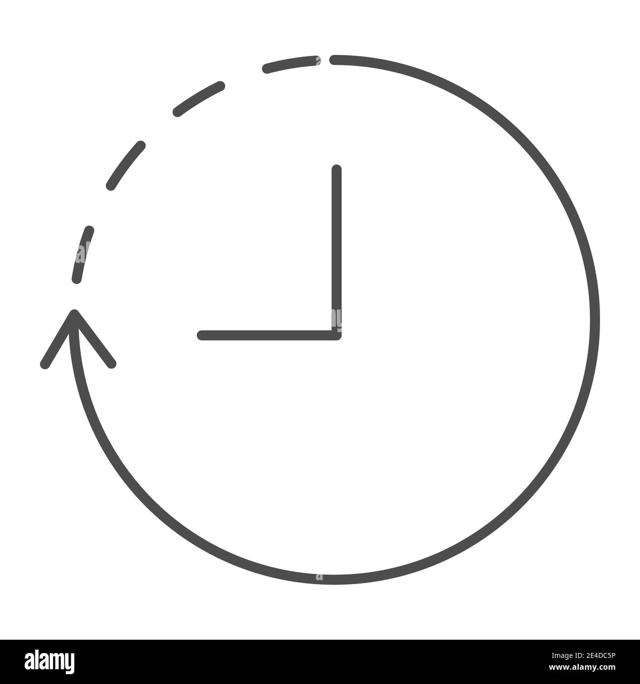 Drei Stunden linkes Symbol. Endzeit Vektorgrafik isoliert auf weiß. Clock Outline Stil Design, für Web und App entwickelt. Eps 10. Stock Vektor