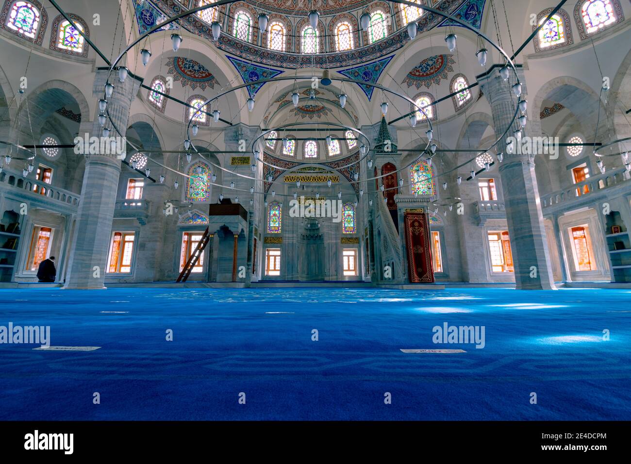 Innenraum der Sokolu Mehmet Pasa Moschee in Beyoglu Istanbul Stockfoto