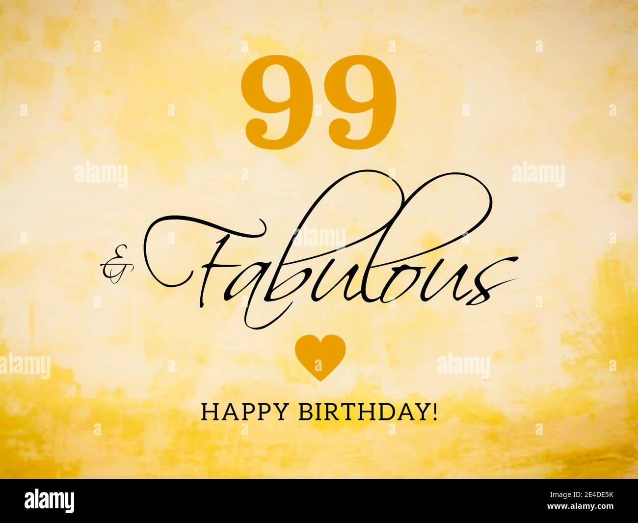 99. Geburtstag Karte wünscht Illustration Stockfoto