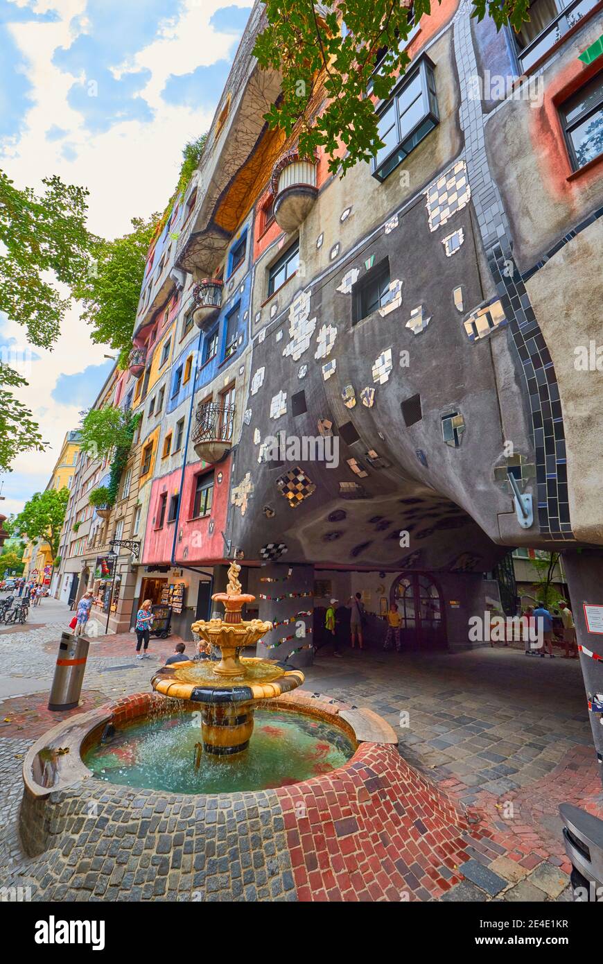 Hundertwasserhaus in Wien, Österreich Stockfoto