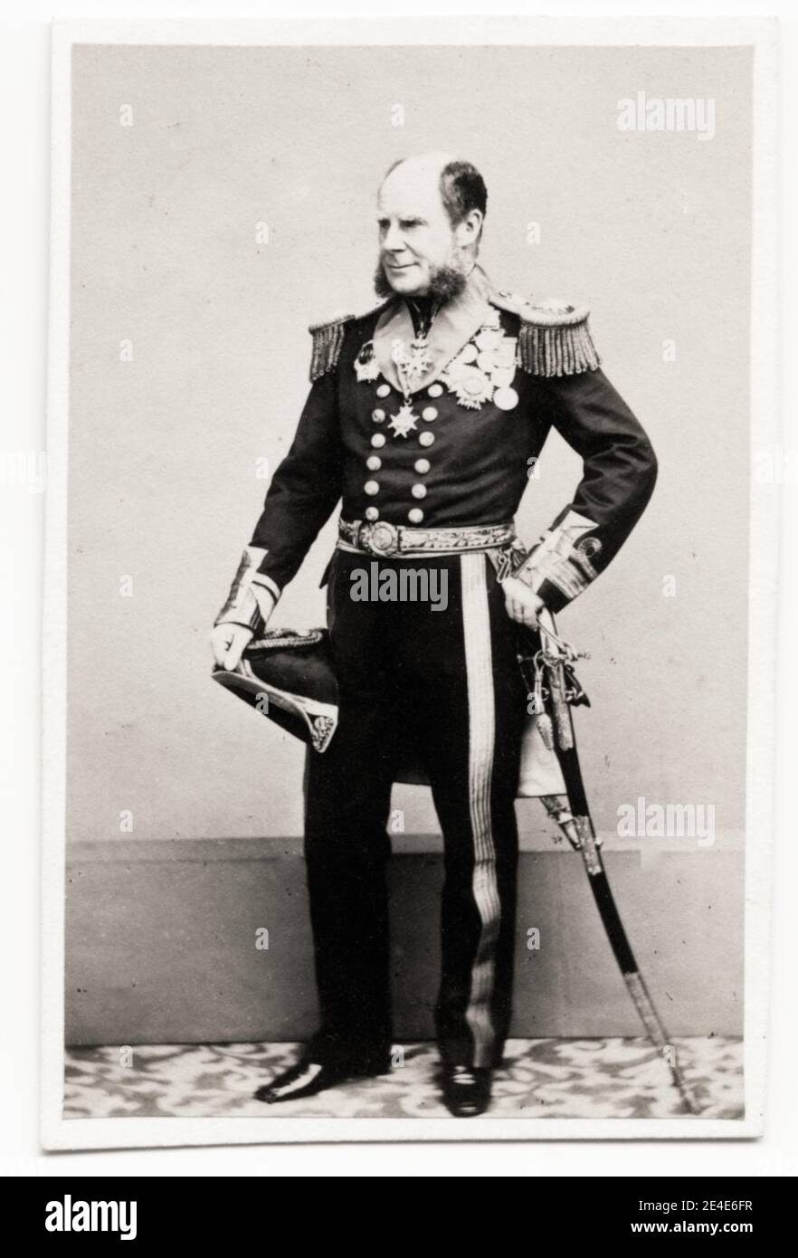 Vintage 19. Jahrhundert Foto: Admiral der Flotte der ehrenvolle Sir Henry Keppel GCB, OM (14. Juni 1809 – 17. Januar 1904) war ein königlicher Navy Offizier. Stockfoto
