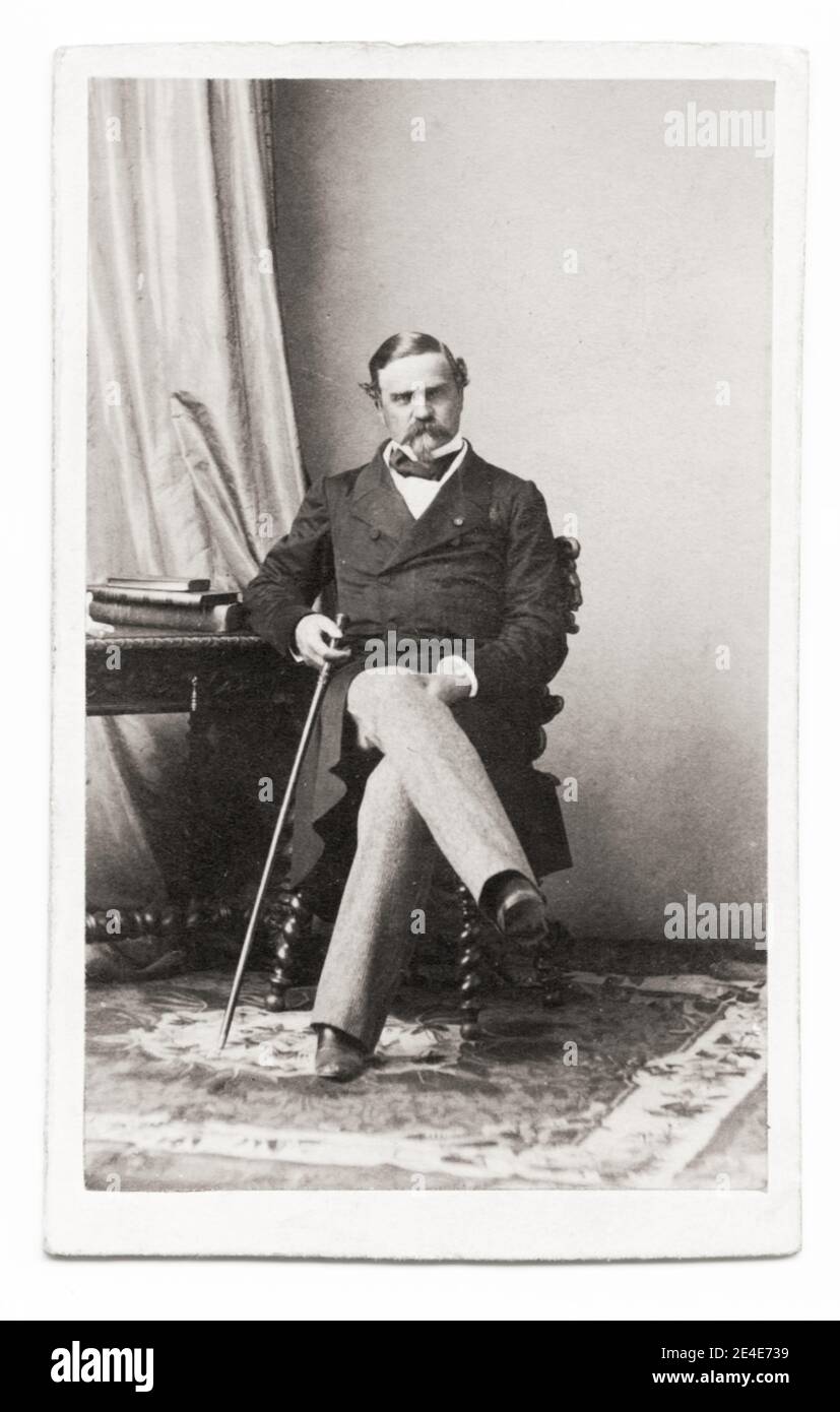 Vintage 19. Jahrhundert Foto: Emile Felix Fleury, französischer General und Diplomat. Stockfoto